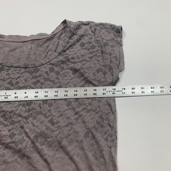 Ann Taylor Loft Womens Small Tops Lot of 2 Pink & Gray Cotton/Modal Blend Cotton - Picture 11 of 12